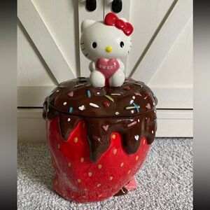 Hello kitty BLUE SKY CLAYWORKS CHOCOLATE COVERED STRAWBERRY COOKIE JAR